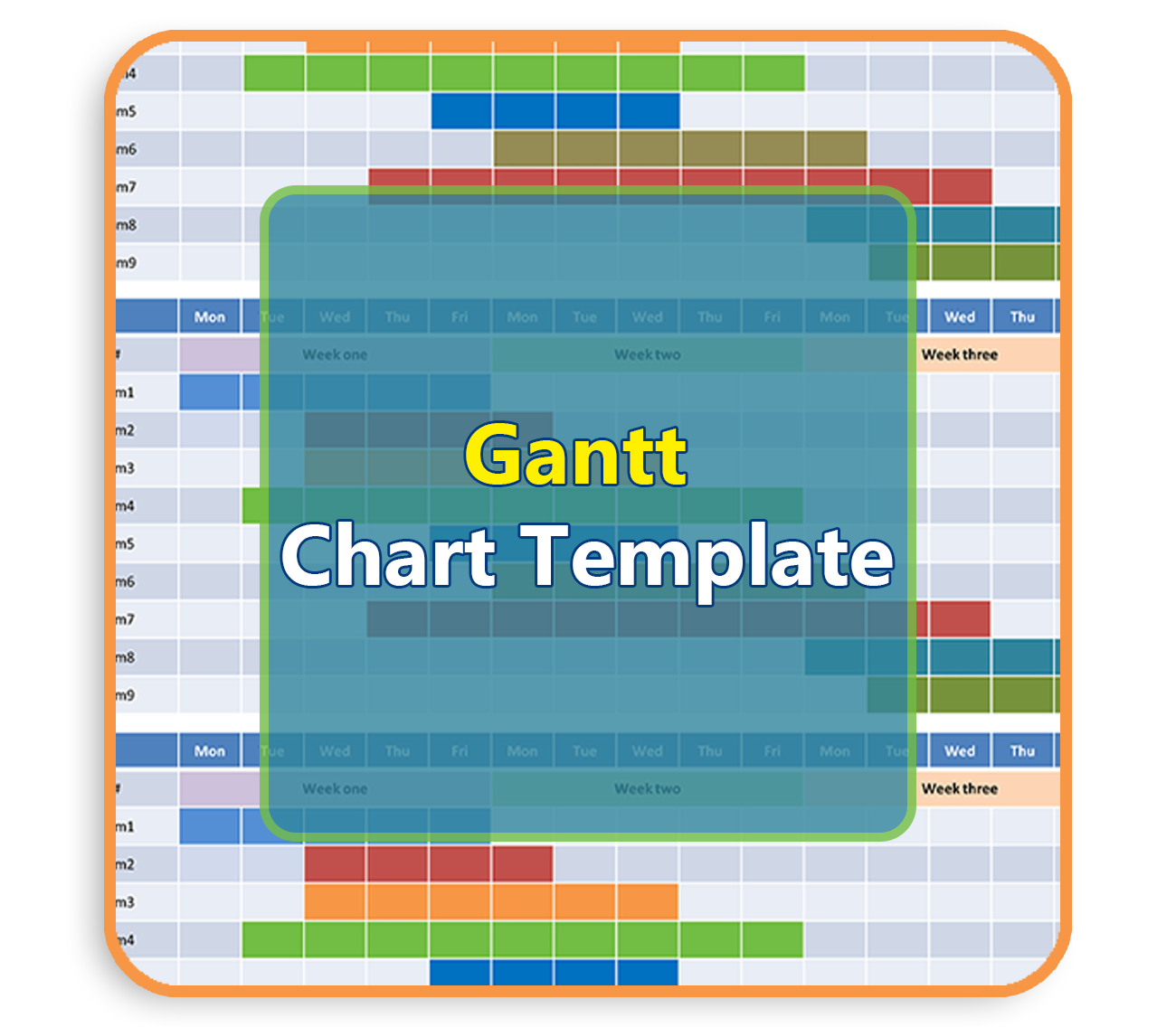 Gantt Chart Template - Excel, PowerPoint, Word