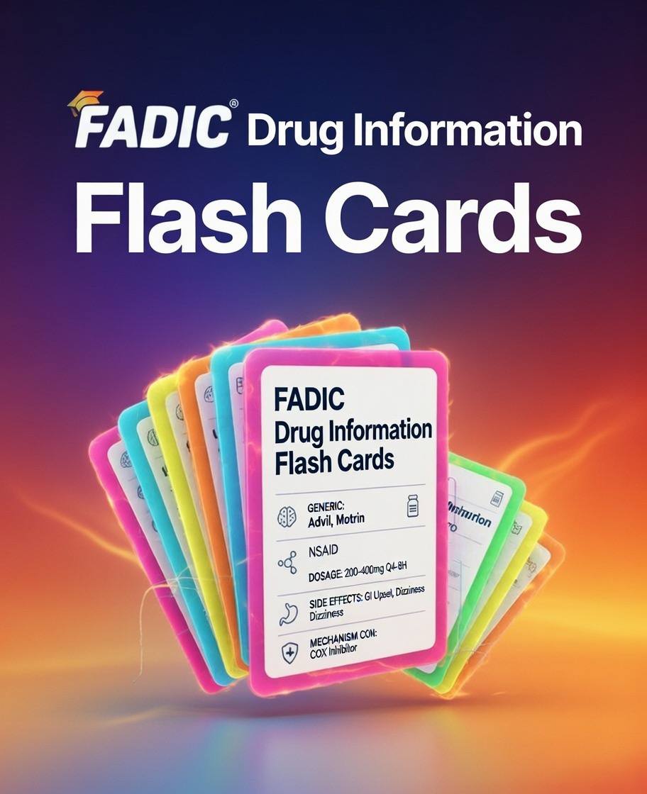 FADIC Drug Information Flash Cards